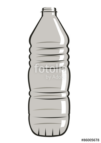 354x500 Vector Drawing Of A Plastic Water Bottle Stock Image And Royalty