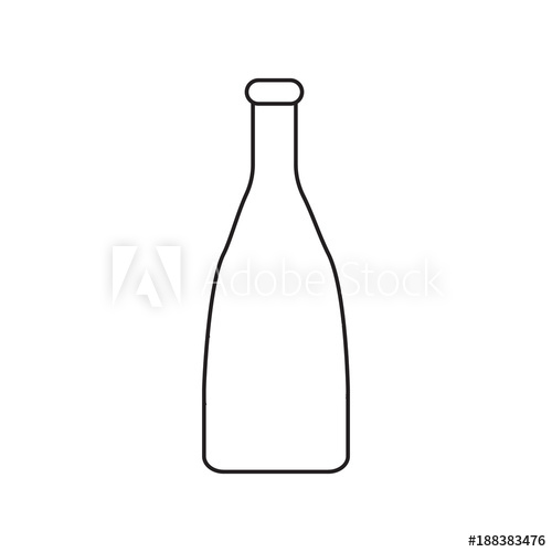 500x500 Simple Contour Icon With A Bottle Image A Drawing Without A Fill