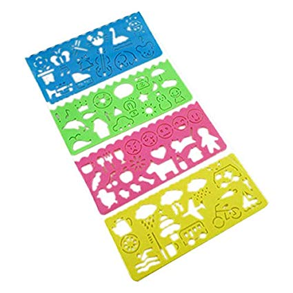 425x425 Electroprime Pcs Plastic Templates Drawing Ruler For Students