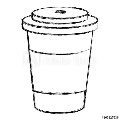 500x500 Coffee In Plastic Cup Vector Illustration Design