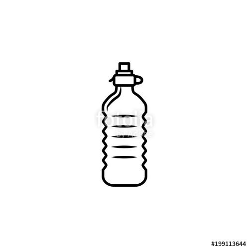 500x500 plastic water bottle icon from bottle set stock image