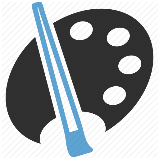 512x512 Brush, Colour, Drawing, Paint, Plate, Sketch Icon