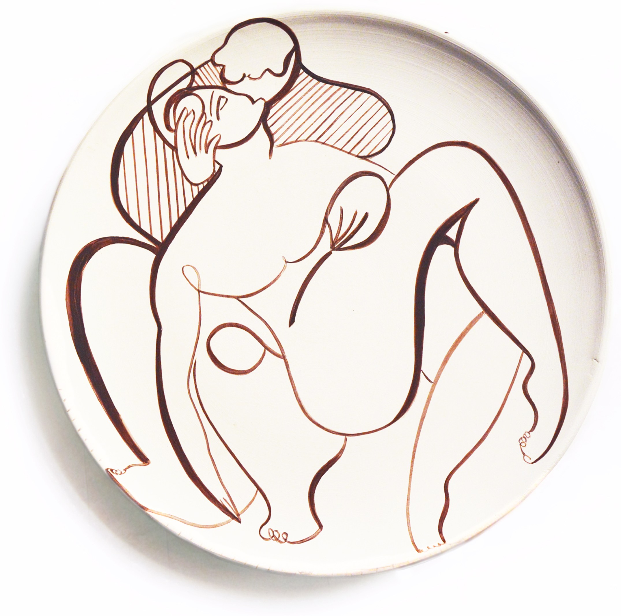 2151x2135 Unique Handprinted Erotic Ceramic Plates