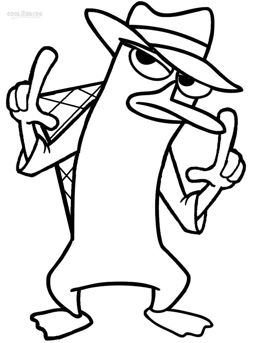 850x1144 Perry Platypus Coloring Pages