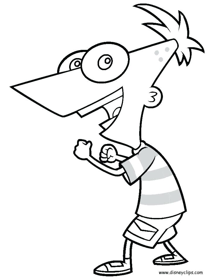 744x951 Drawing Perry The Platypus Running