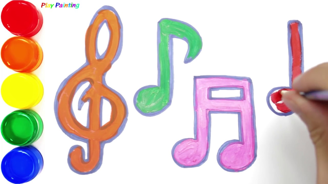 1280x720 Diy Draw Coloring Simple Music Note Coloring Pages For Beginners