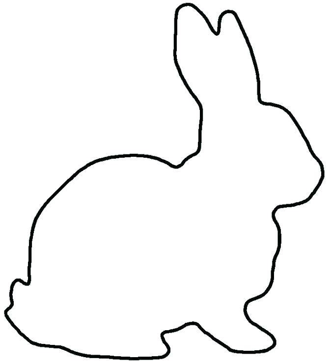 672x743 Bunny Outline Drawing At Free For Personal Use Rabbit Template