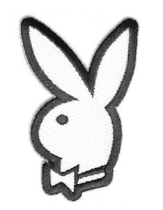 234x300 bunny with bow patch playboy bunny embroidered iron on sew