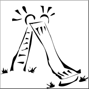 304x304 Clip Art Playground Slide Bampw I Abcteach