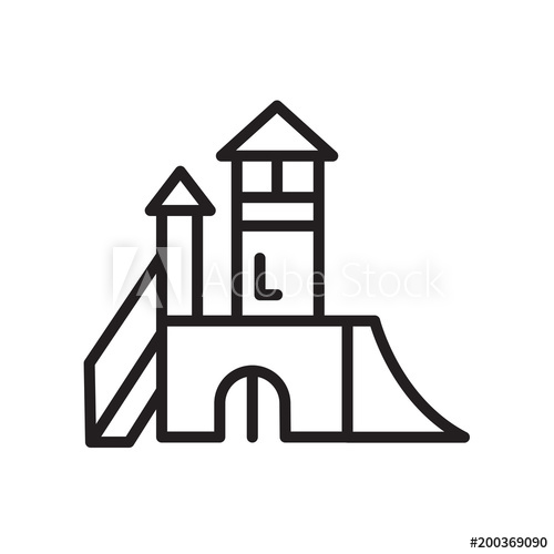 500x500 Playground Icon Isolated On White Background