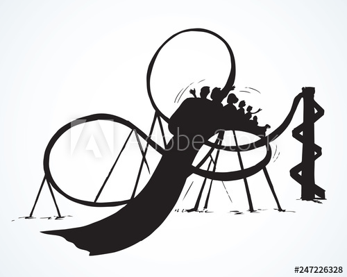 500x399 Roller Coaster Vector Drawing