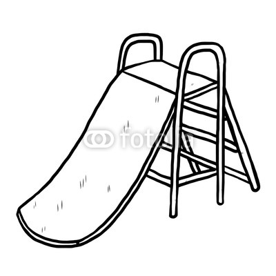 400x400 Stair Slide Cartoon Vector And Illustration, Black And White