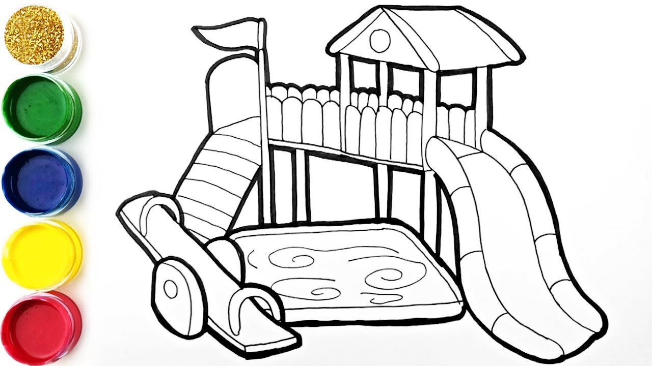 1280x720 Glitter Playground Coloring And Drawing Learn Colors For Kids