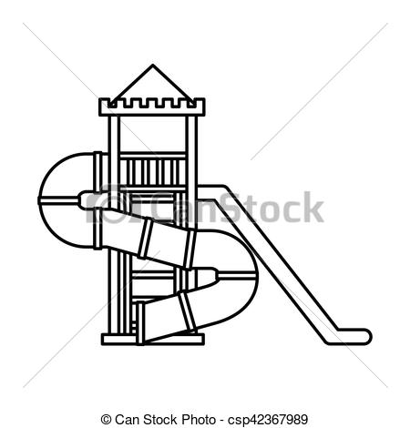 450x470 Playground Games Isolated Icon Vector Illustration Design Vector