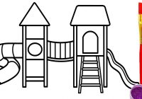200x140 Printable Coloring Pages For Kids Playground With Swing How