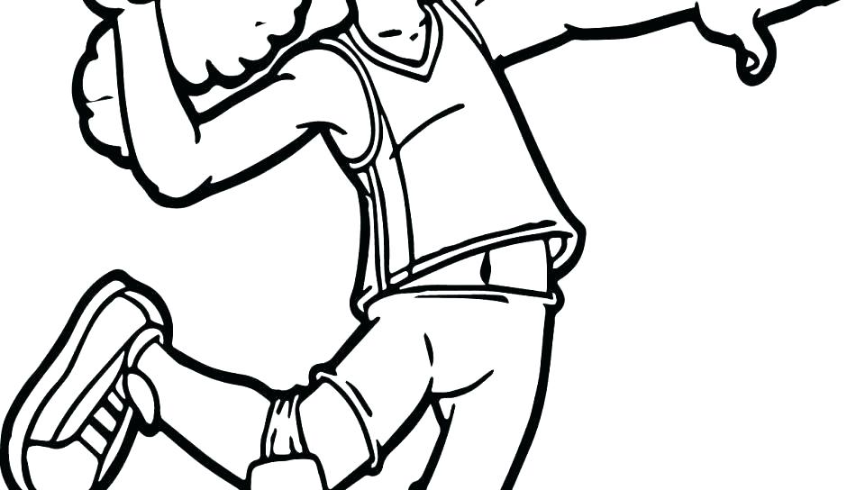 960x544 Girl Basketball Coloring Sheets Playing