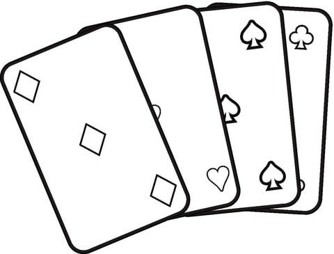 480x365 Playing Cards Coloring Pages