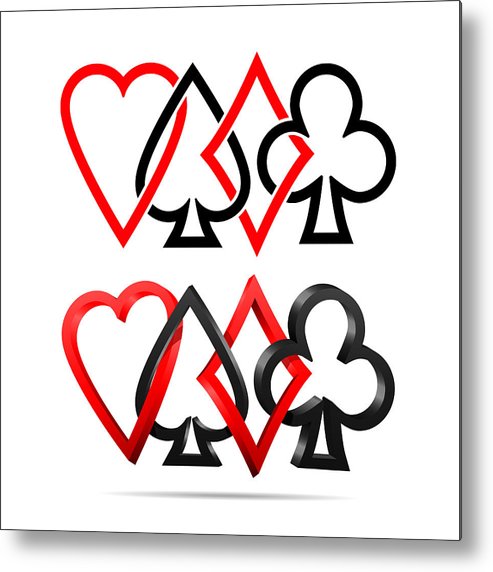 493x572 Suit Of Playing Cards Metal Print