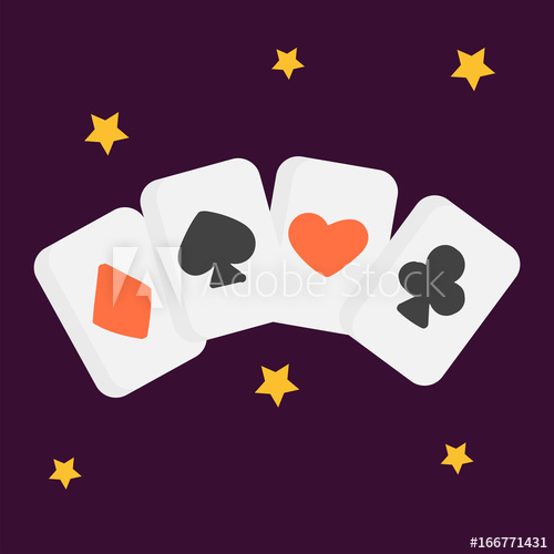 500x500 Vintage Retro Poker Cards Art Style Gambler Playful Symbol