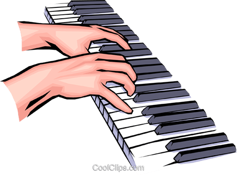 480x355 Hands Playing Piano Clipart