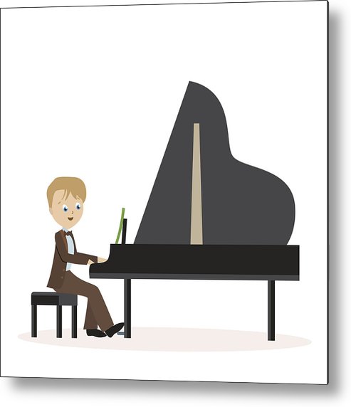 493x572 Little Boy In A Classic Suit Playing Piano Flat Character