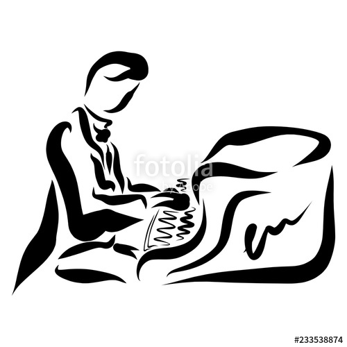 500x500 Pianist In Tailcoat Playing The Piano, Classical Concert Stock