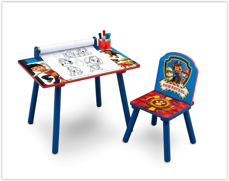 800x632 Boys Activity Table Set Kids Playroom Desk Drawing Paw Patrol Kids