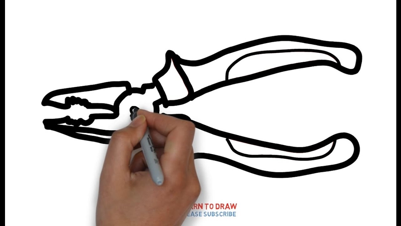 1280x720 Easy Step For Kids How To Draw A Pliers