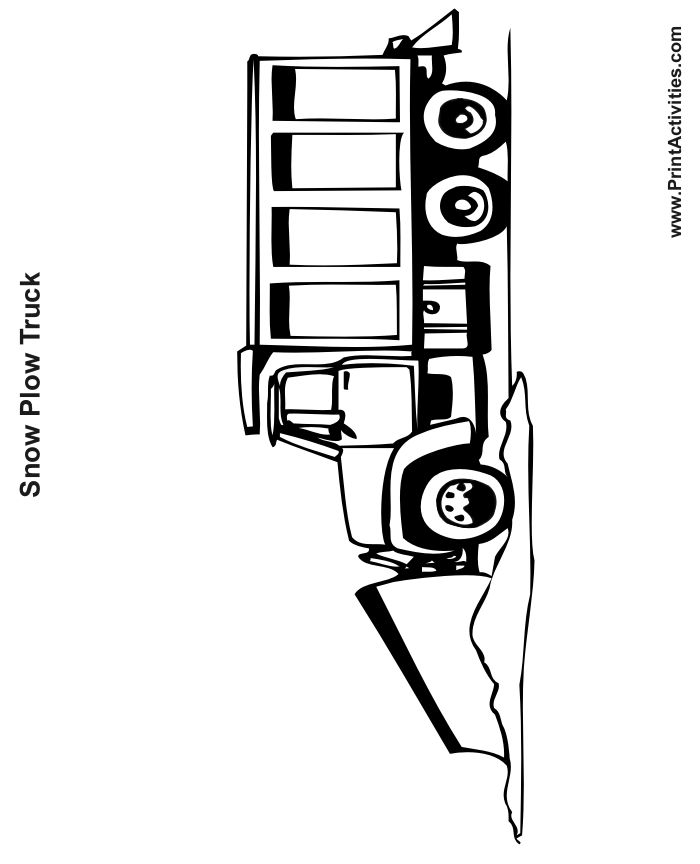 700x864 Snow Plow Truck Coloring