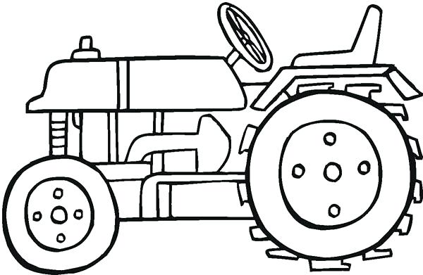 600x391 Tractor With Plow Coloring Pages Trailer