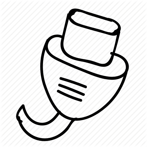 512x512 Doodle, Drawing, Electronics, Gadget, Hand Drawn, Plug, Usb C Icon