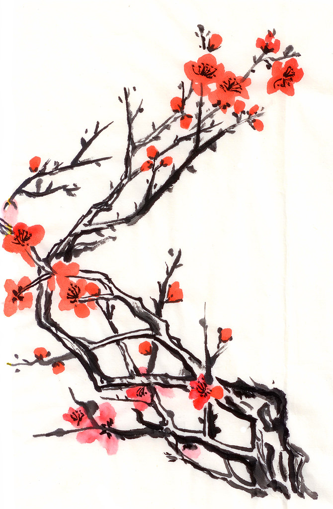 Plum Blossom Drawing | Free download on ClipArtMag