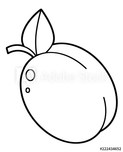 404x500 Cartoon Scene With Plum On White Background