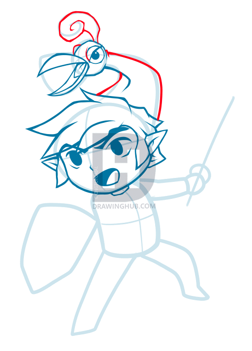 518x720 How To Draw The Minish Cap, Legend Of Zelda, Step