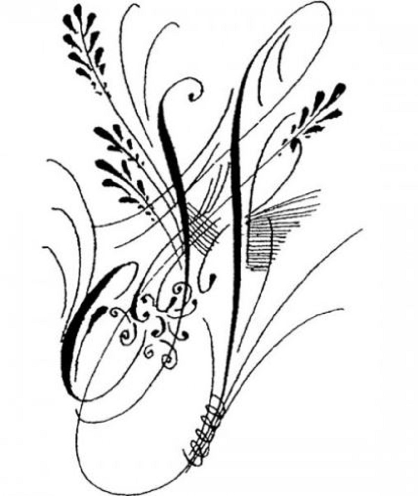 843x1001 Plume Vining Swirls Stampington And Co Wooden Rubber Stamp