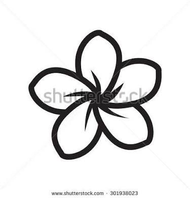 375x392 image result for frangipani line drawing flower stencils