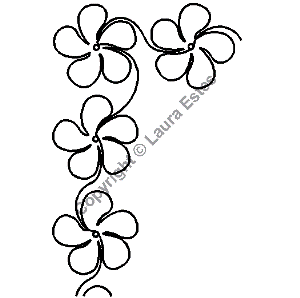 300x298 Plumeria Blossom Border