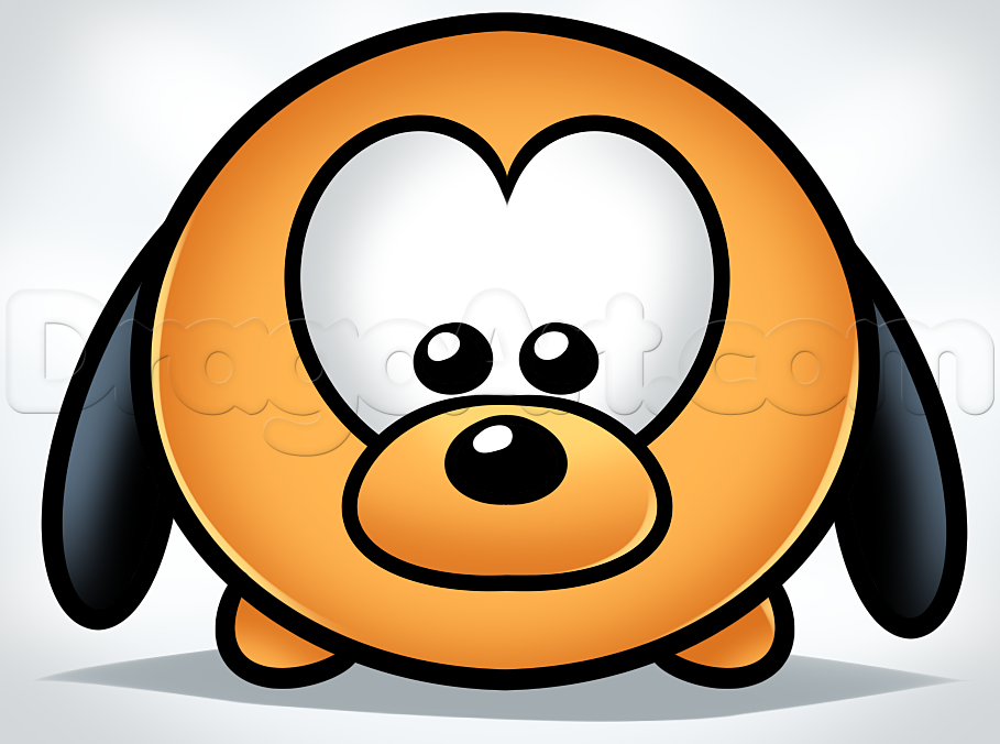 909x676 How To Draw Tsum Pluto, Step