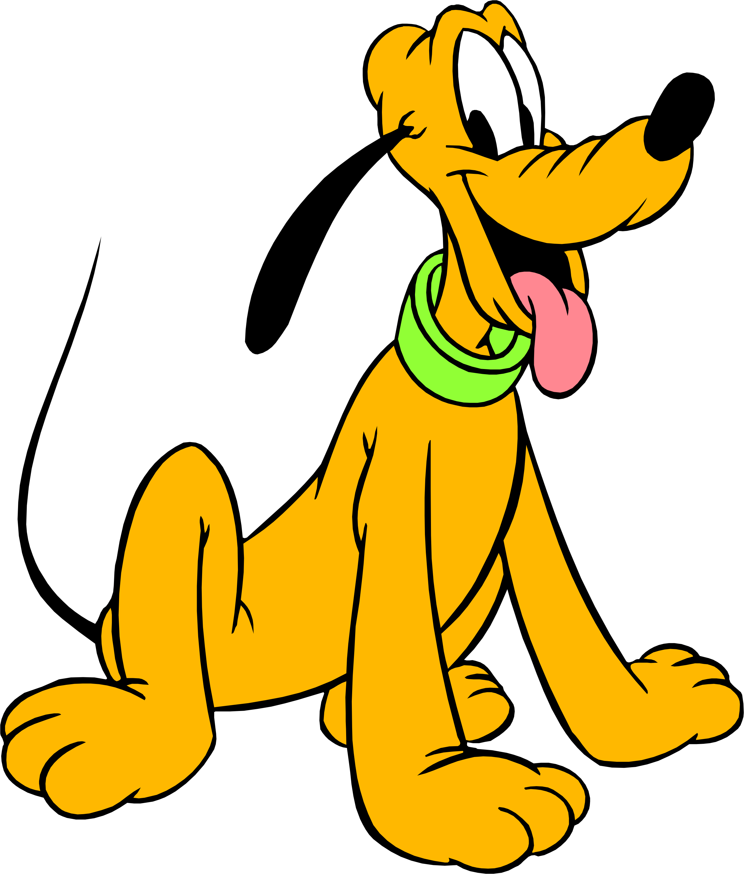 2474x2906 Collection Of Free Pluto Drawing Famous Cartoon Character