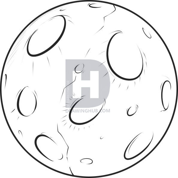 594x594 How To Draw A Planet, Step