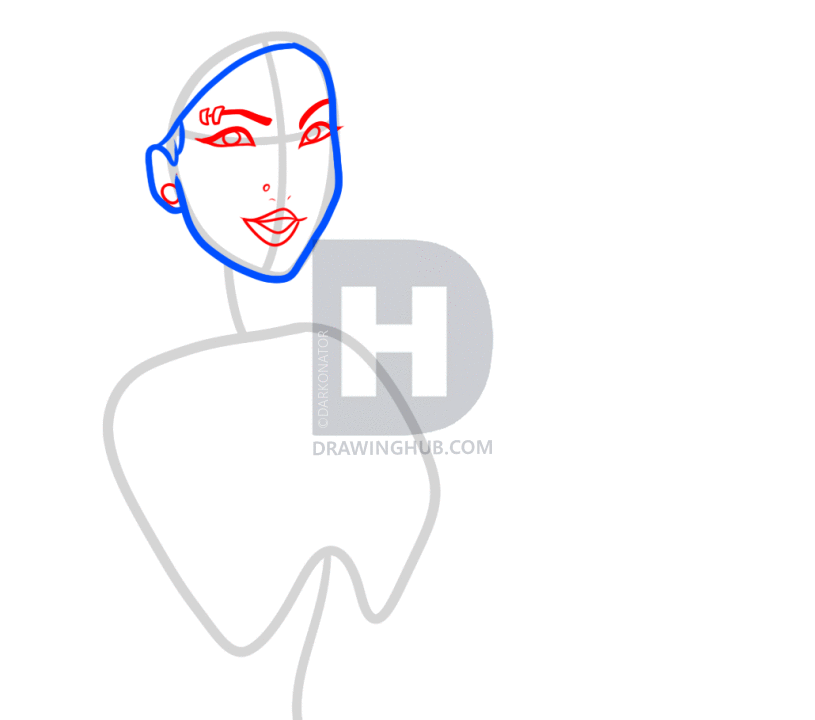 815x720 How To Draw Goth Pocahontas, Step