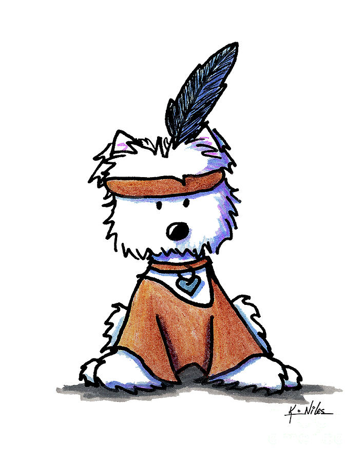 707x900 westie pocahontas drawing