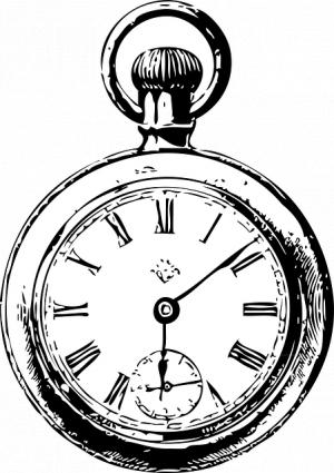 300x425 Pocket Watch Chain Drawing Clipart