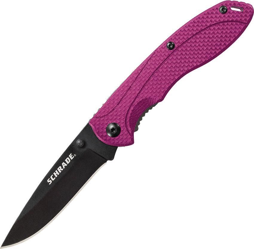850x833 Details About Schrade Pink Folding Knife Pocket Aluminum