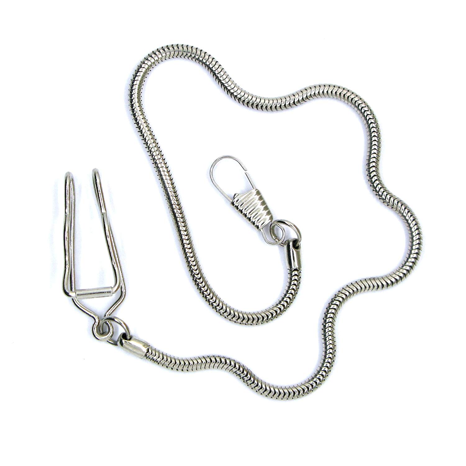 1500x1500 silver snake chain men pocket watch chain