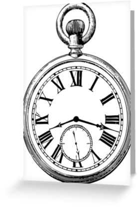 277x415 Pocket Watch Greeting Cards