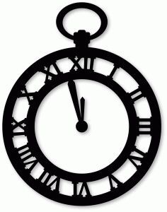 236x300 Alice In Wonderland Pocket Watch Silhouette