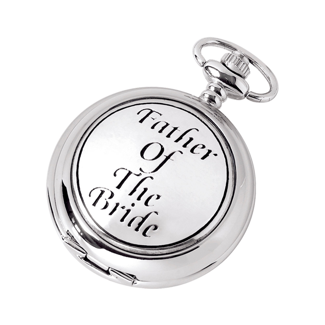 1250x1250 Father Of The Bride Full Hunter Chrome Pewter Pocket Watch