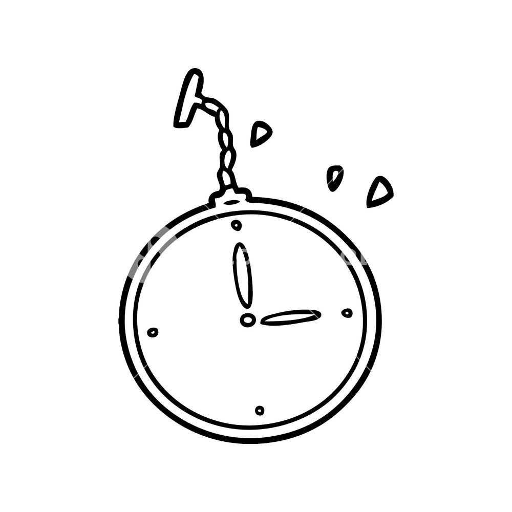 1000x1000 Cartoon Pocket Watch Royalty Free Stock Image