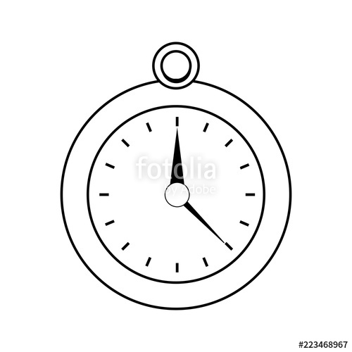 500x500 Outline Luxury Pocket Watch Object Style Stock Image And Royalty